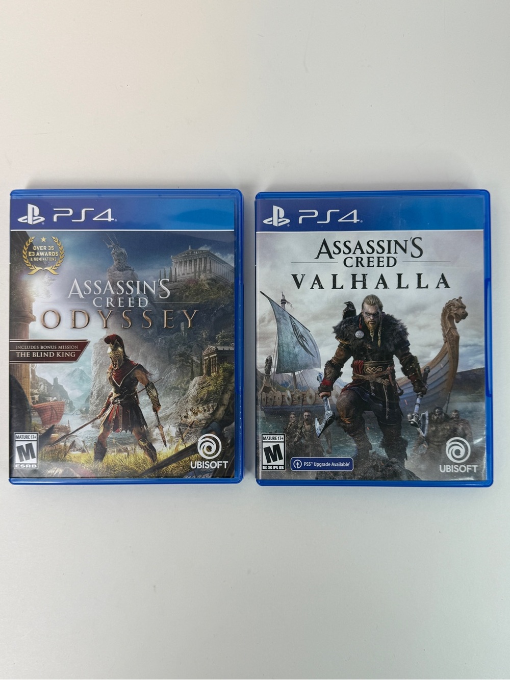 Assassin's Creed Odyssey & Valhalla PS4 Bundle - Blue Cases